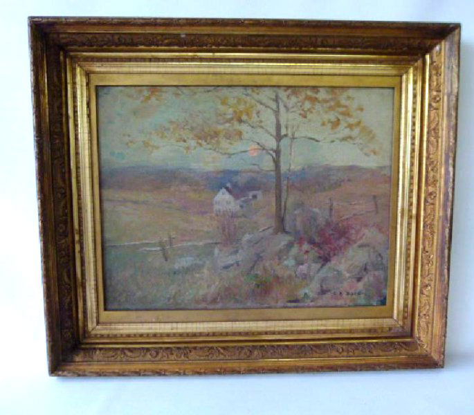 O/C 'THE HUNTERS CABIN" SIGNED C.R. BACON (1 of 10)
