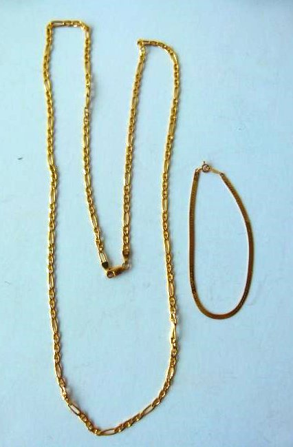 LOT (2) 14KT YELLOW GOLD BRACELET/NECKLACE (1 of 4)