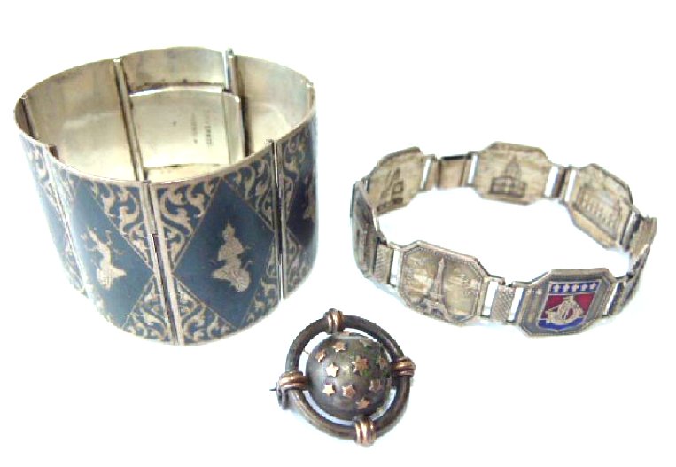 LOT ASSORTED FRENCH/SIAM STERLING, 20TH C. (1 of 8)