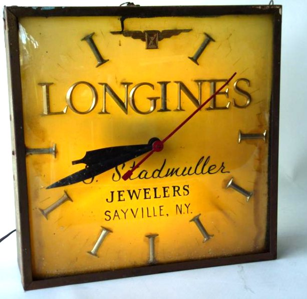 LONGINES WATCH ADVERTISING LIGHTED WALL CLOCK (1 of 5)