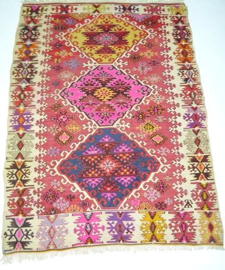ORIENTAL KILIM CARPET, 19/20TH C. (1 of 4)