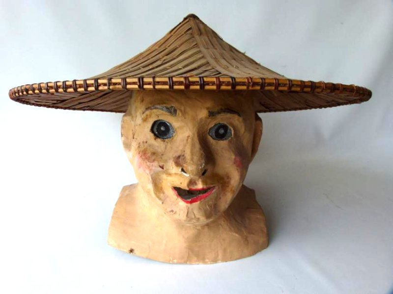 MARDI GRAS PAPER MACHE CARNIVAL HEAD, 20TH C. (1 of 5)