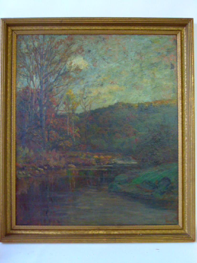 O/C "FALL LANDSCAPE" SIGNED MELBOURNE H. HARDWICK (1 of 3)