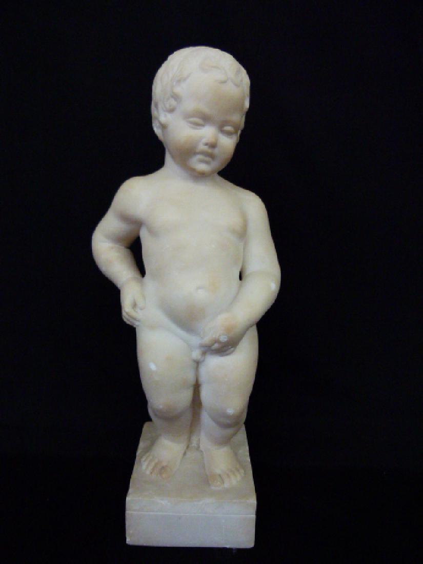 GRAND TOUR CARVED MARBLE SCULPTURE, 19/20TH C. (1 of 3)