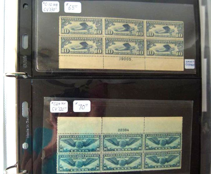 BINDER STAMP STOCK BOOK W/ ASSORTED AIR MAIL (1 of 10)