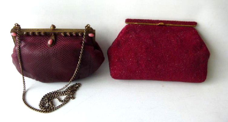 (2) INCL. JOSEF RED BEADED  CLUTCH/ART BAG (1 of 7)