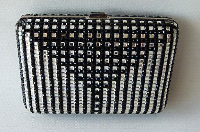 JUDITH LEIBER  SMALL BLACK W/ RHINESTONES PURSE (1 of 5)
