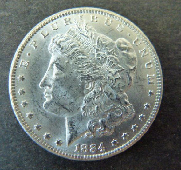 1884-CC MORGAN SILVER DOLLAR (1 of 2)
