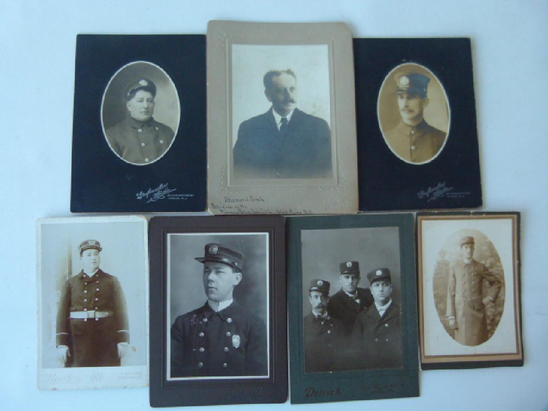 LOT (7)VINTAGE FIREMEN CABINET CARDS (1 of 5)