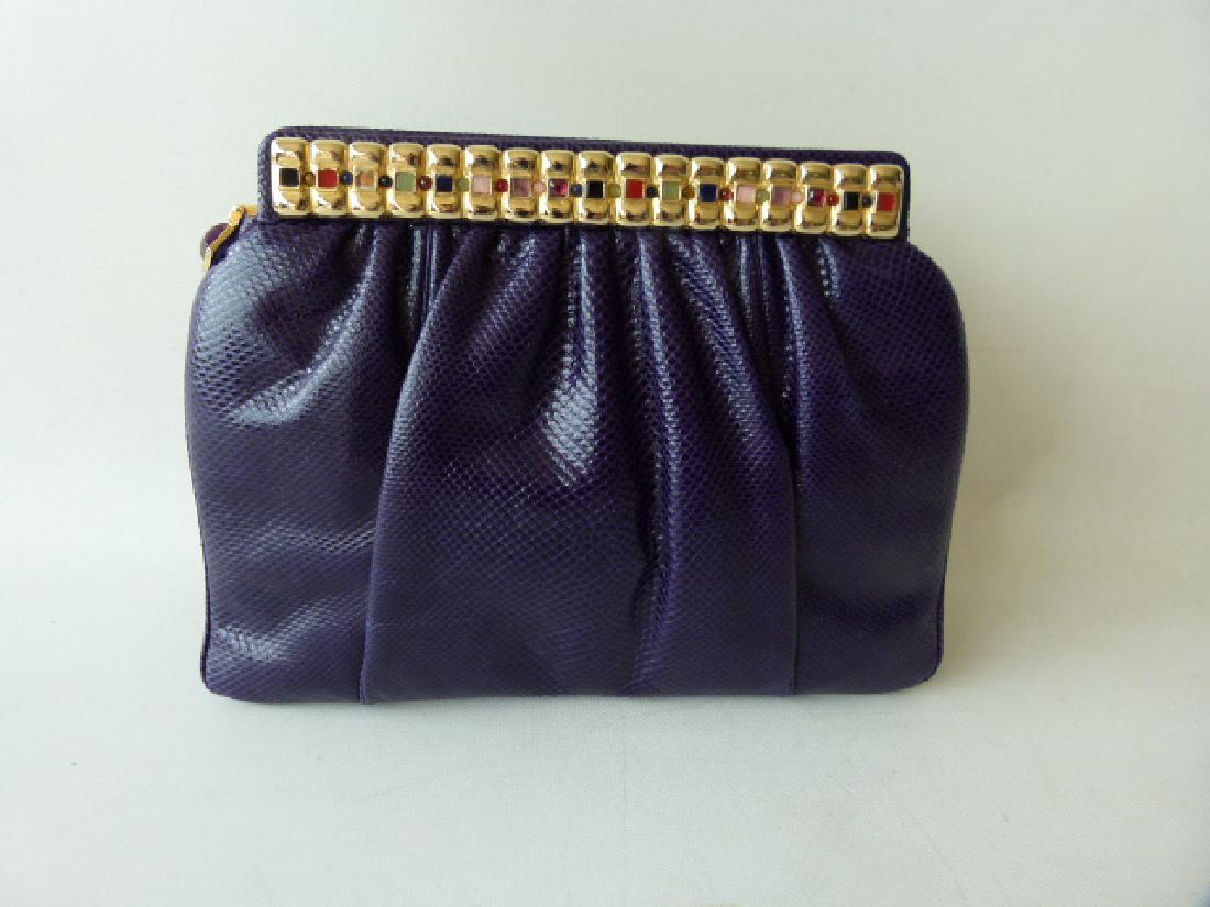 JUDITH LEIBER PURPLE KARUNG  PURSE (1 of 4)