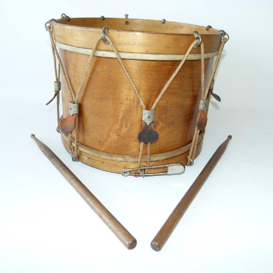 MILITARY MARCHING DRUM, 19TH C. (1 of 3)