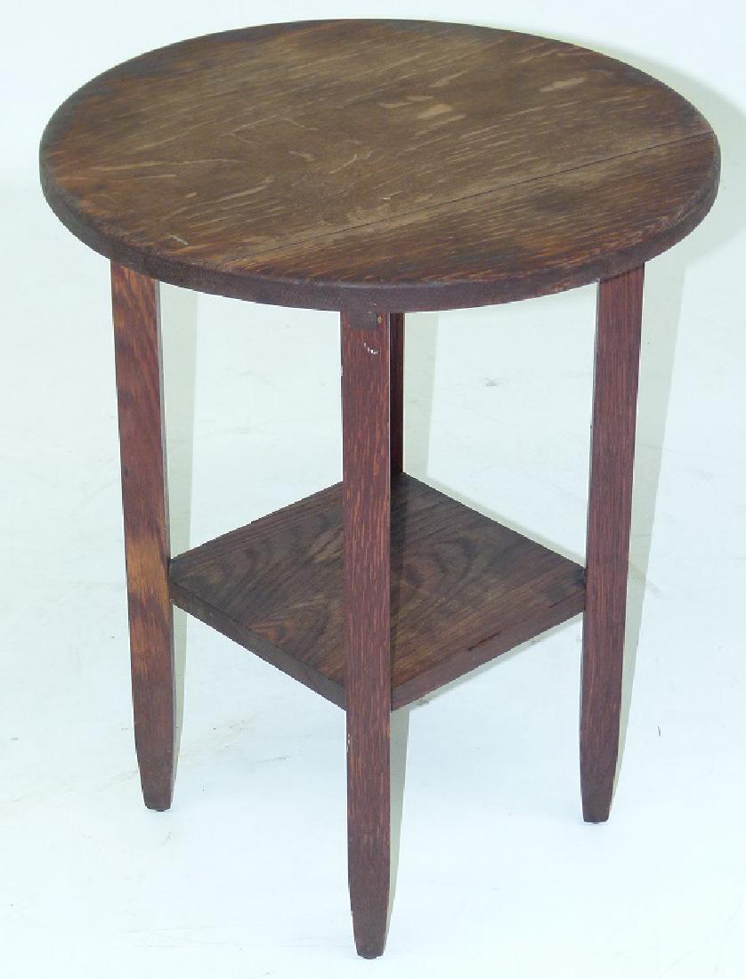 LIMBERTS OAK ROUND TABARET TABLE, 20TH C. (1 of 4)