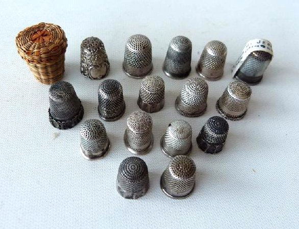 LOT (16) VICTORIAN/DECO STERLING THIMBLES (1 of 6)