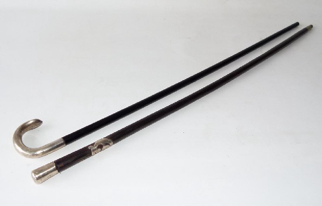 LOT (2) VICTORIAN CANES INCL. STERLING HANDLES (1 of 3)