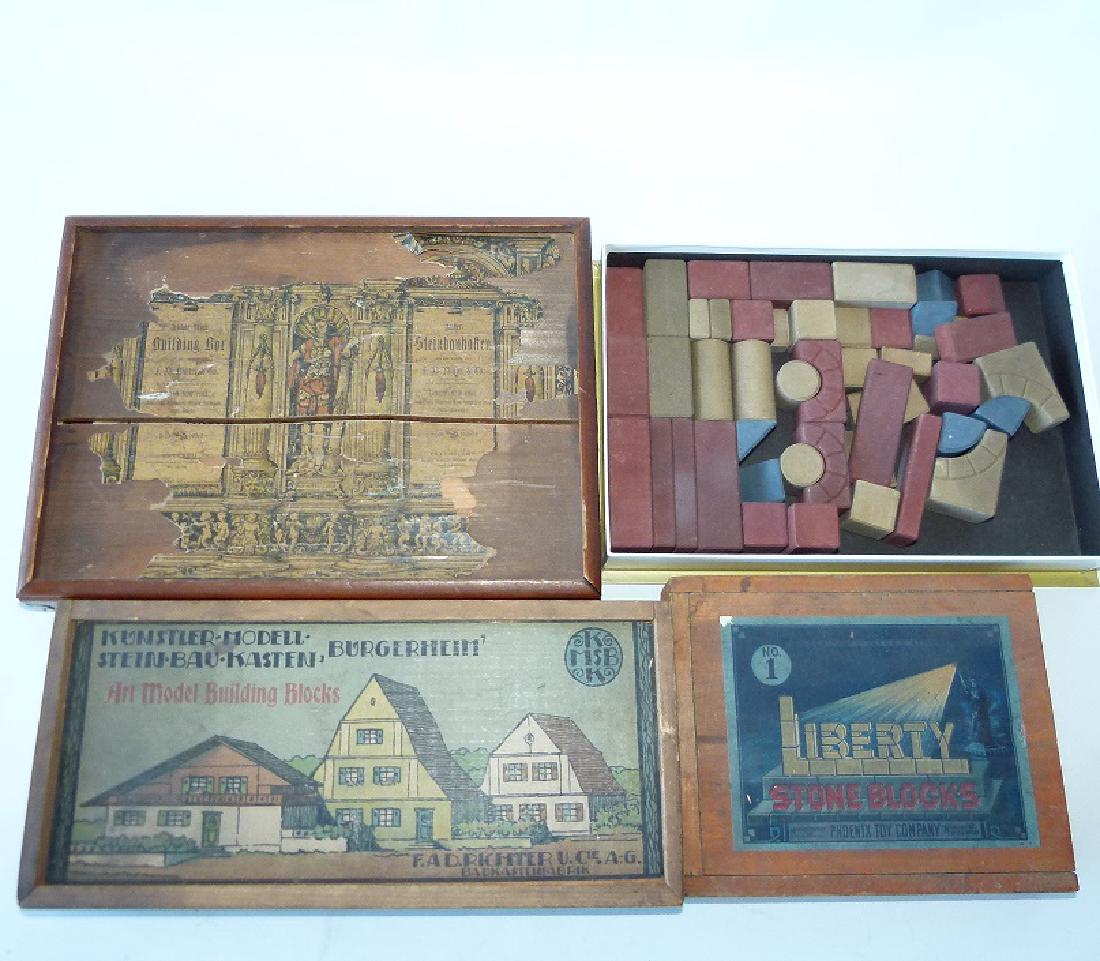 GERMAN VINTAGE TOYS/STONE BLOCKS 19TH C. (1 of 8)