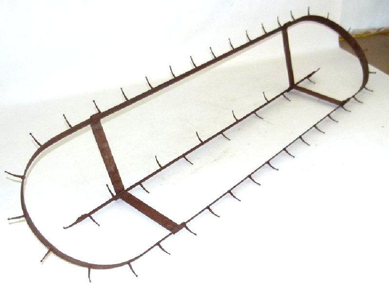 VICTORIAN HAND WROUGHT IRON HANGING POT RACK (1 of 7)