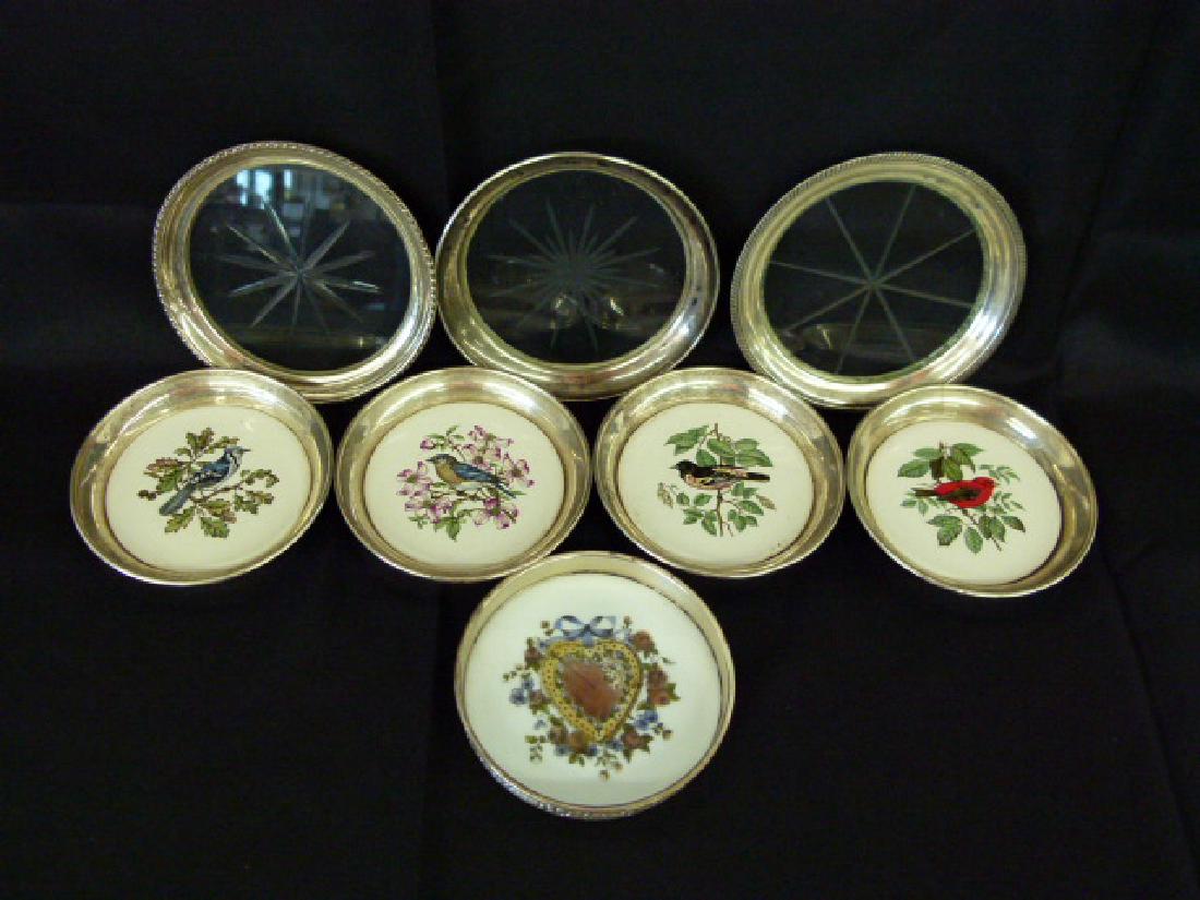 STERLING PORCELAIN/GLASS BOTTLE/WINE GLASS COASTERS (1 of 7)