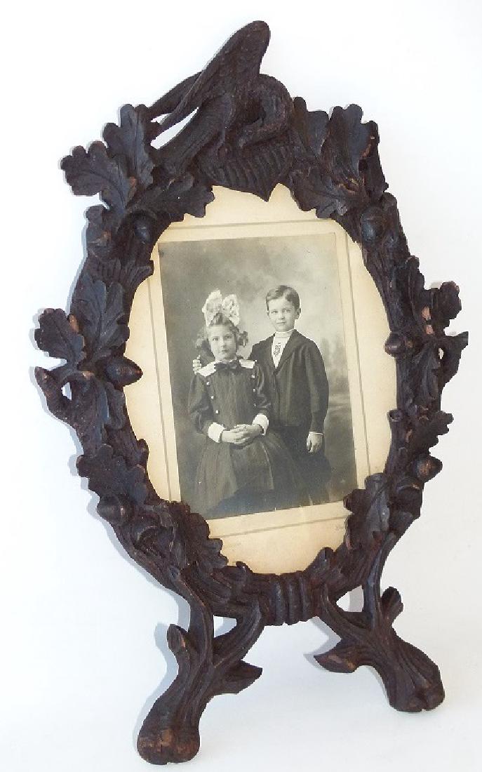 BLACK FOREST CARVED WALNUT PICTURE FRAME (1 of 6)