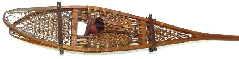 PR. VINTAGE HICKORY/CAT GUT SNOW SHOES C. 1900 (1 of 7)