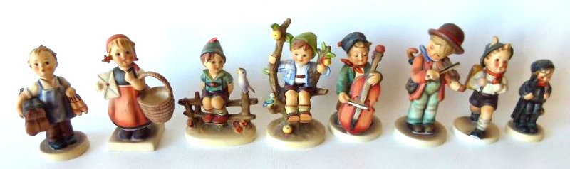 LOT (8) MI HUMMELS, GOEBEL AND 3 LINE MARK: LOT (8) MI HUMMELS, GOEBEL AND 3 LINE MARK H. LARGEST 6"