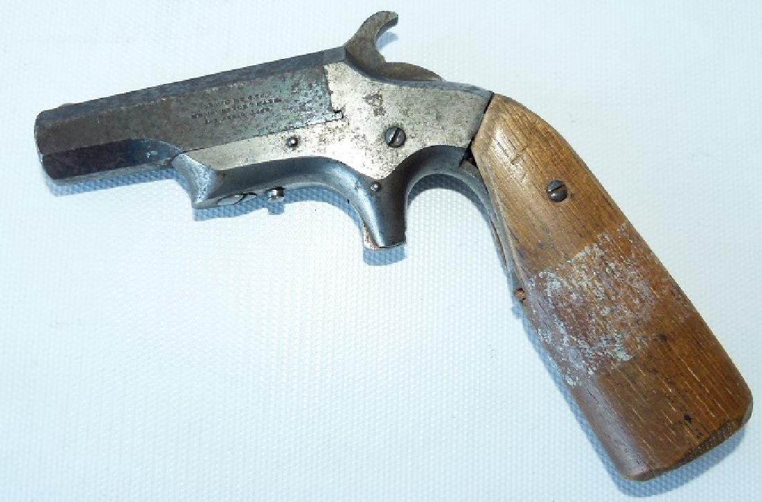 ANTIQUE BROWN MANUFACTURING CO. 38 CAL. DERRINGER, 19TH: ANTIQUE BROWN MANUFACTURING CO. 38 CAL. DERRINGER, 19TH C. (ALTERED)