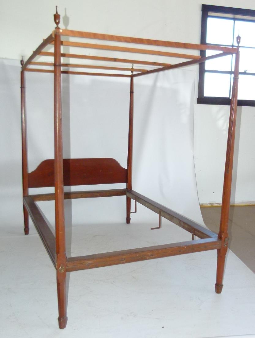 HEPPLEWHITE CHERRY PENCIL POST FULL SIZE BED (1 of 8)