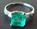 ART DECO PLATINUM/EMERALD/DIAMOND RING