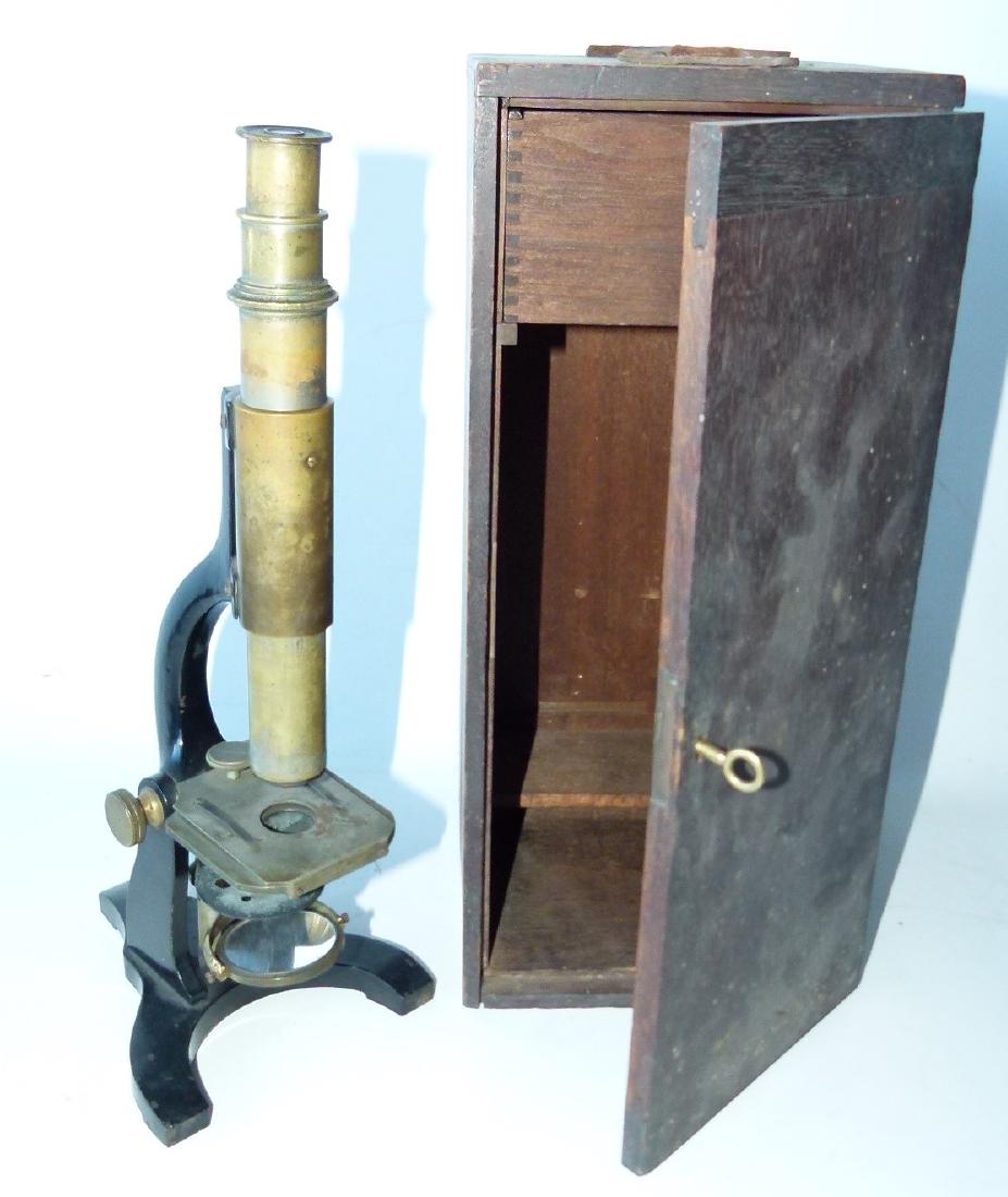 TOLLES BOSTON BRASS/IRON MICROSCOPE (1 of 10)