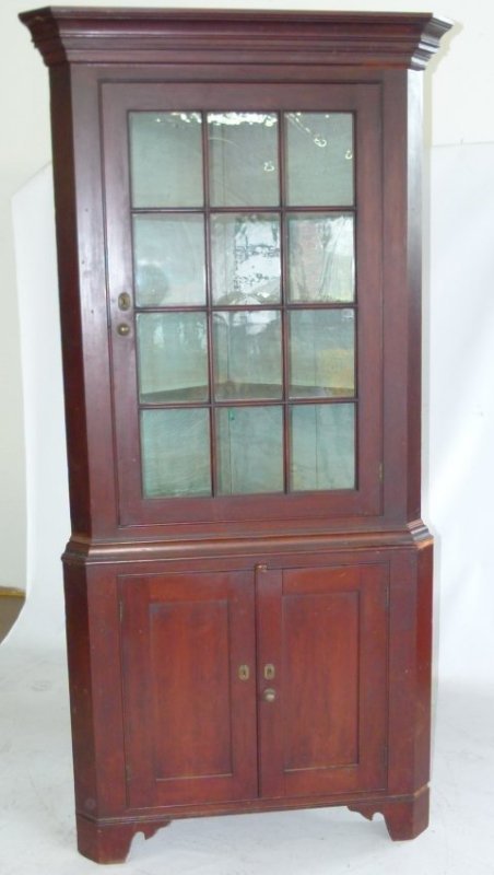 HUDSON VALLEY DIMINUTIVE FEDERAL CHERRY 2 PART CUPBOARD (1 of 16)