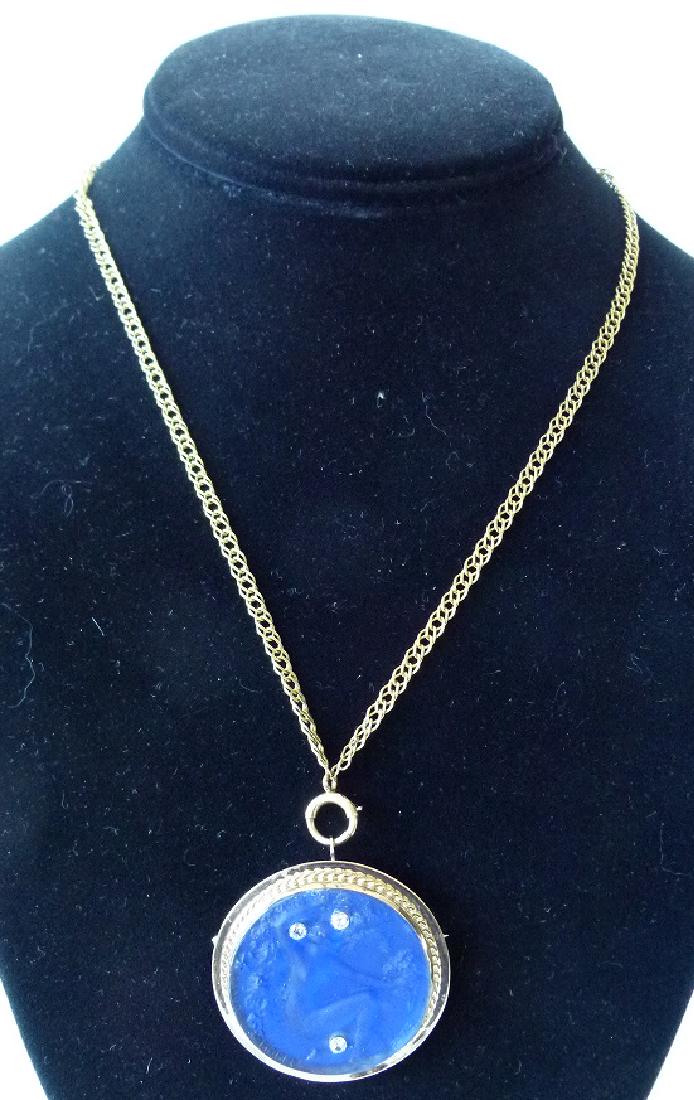 ART NOUVEAU RENE LALIQUE FROSTED GLASS PENDANT (1 of 6)