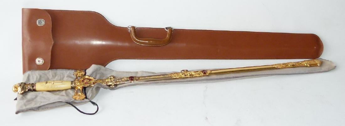 FRATERNAL MASONIC SWORD W/ CASE, C. 1890 (1 of 17)