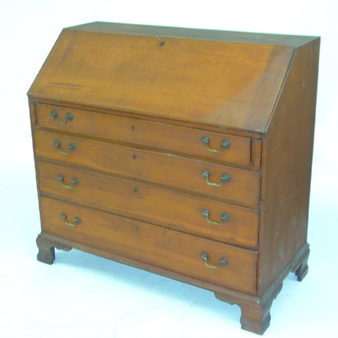 FINE CHIPPENDALE CHERRY SLANT LID DESK (1 of 11)