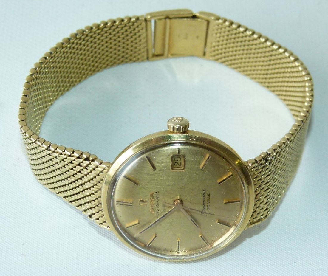 OMEGA SEAMASTER DeVILLE 18KT  GOLD WRIST WATCH & BAND (1 of 12)