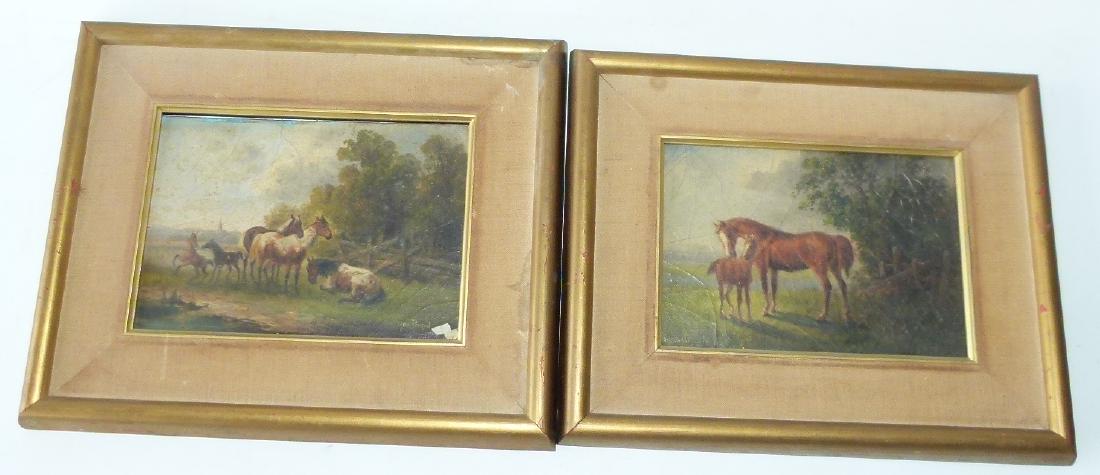 LOT (2) O/B HORSES W/ LANDSCAPE SIGNED OTTO PROGEL (1 of 13)