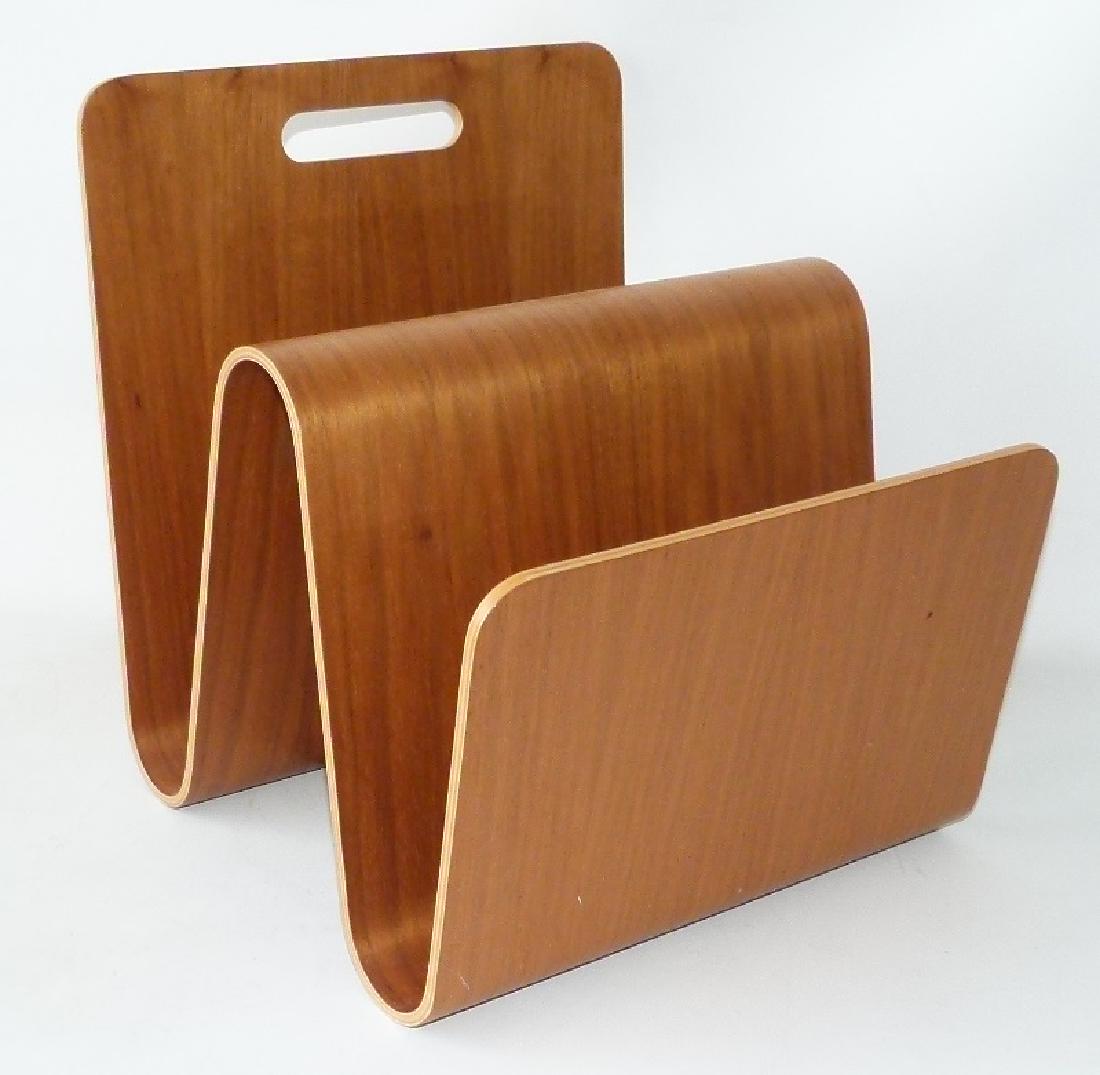 ART MODERN FORMED PLYWOOD MAGAZINE RACK