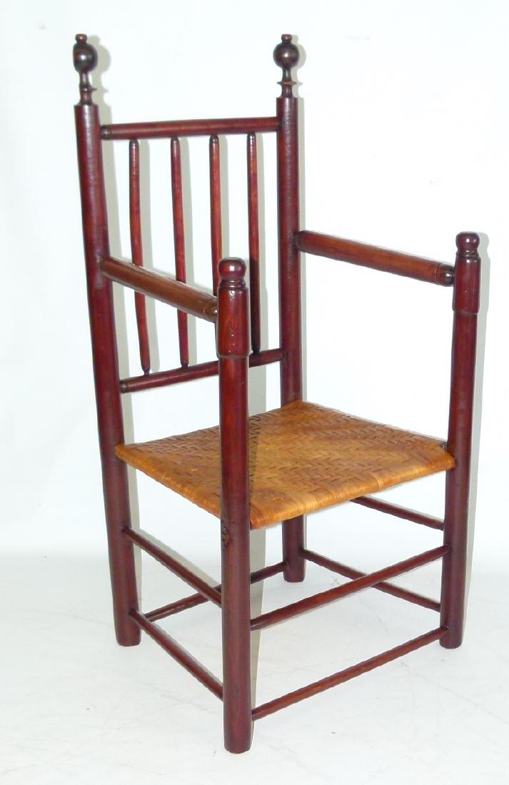 MASS. "BREWSTER" TURNED MAPLE ARMCHAIR (1 of 9)