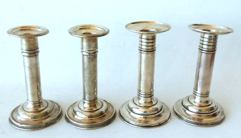 SET (4) GORHAM STERLING COLUMN CANDLESTICKS (1 of 14)