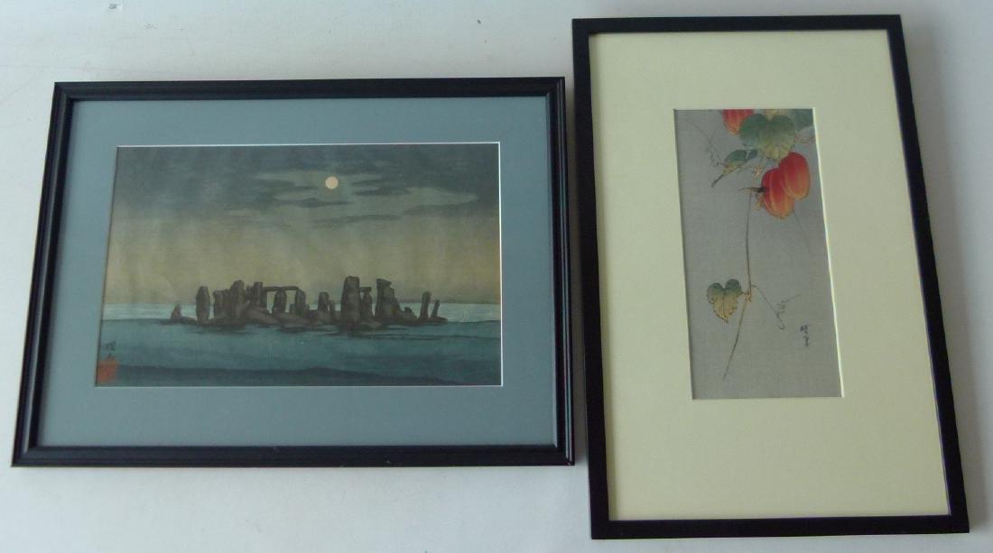 LOT (2) JAPANESE WOOD BLOCK PRINTS, 20TH C. (SIGNED) (1 of 16)