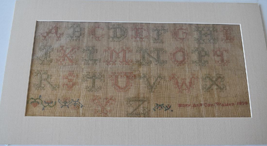 FINE NEEDLEPOINT (ALPHABET) SAMPLER SIGNED (1 of 8)