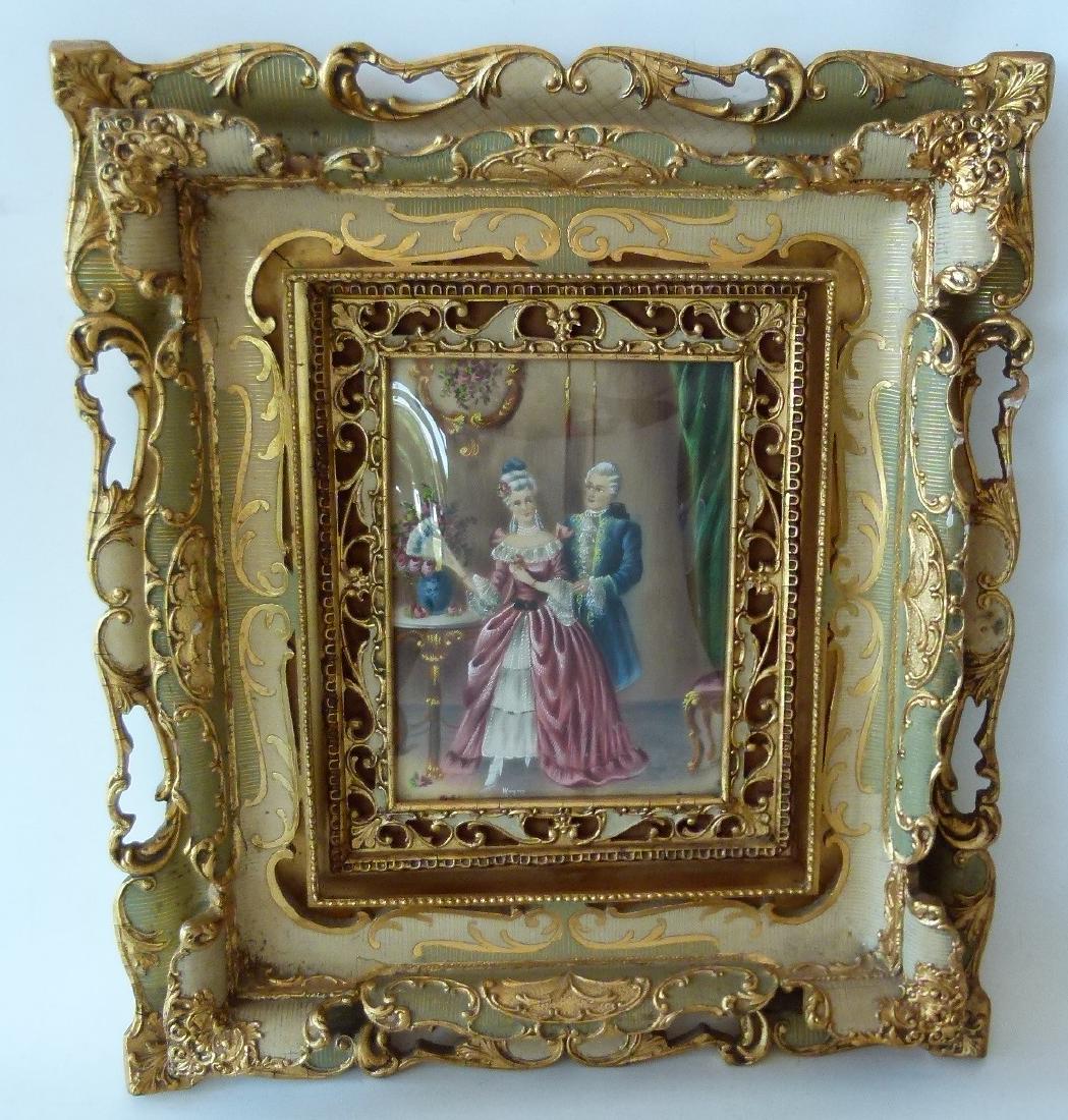 GOUACHE/WATERCOLOR GENRE SCENE SIGNED (1 of 14)