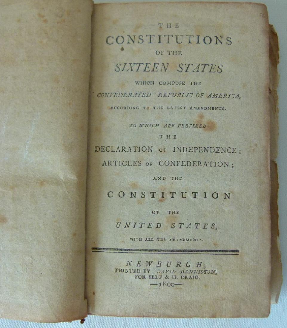 VOL. THE CONSTITUTION OF THE SIXTEEN STATES (1 of 10)