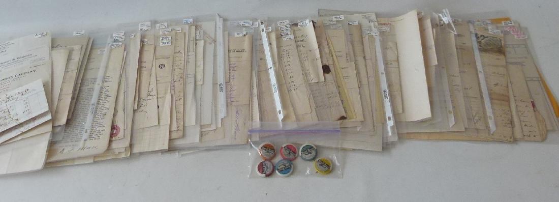 BOX LOT ASSORTED EARLY LETTERHEAD/PAPER (1 of 12)