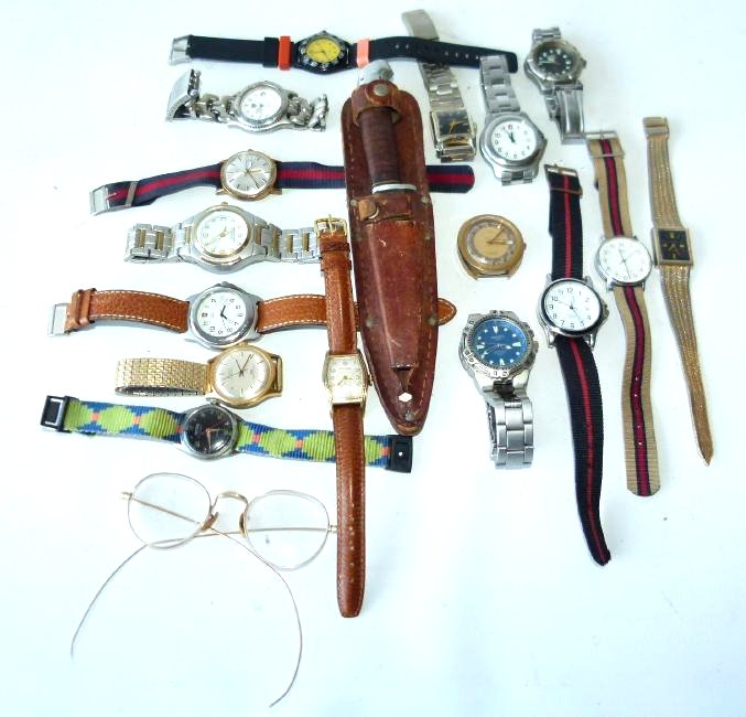 BOX LOT ASSORTED WRIST WATCHES (1 of 12)