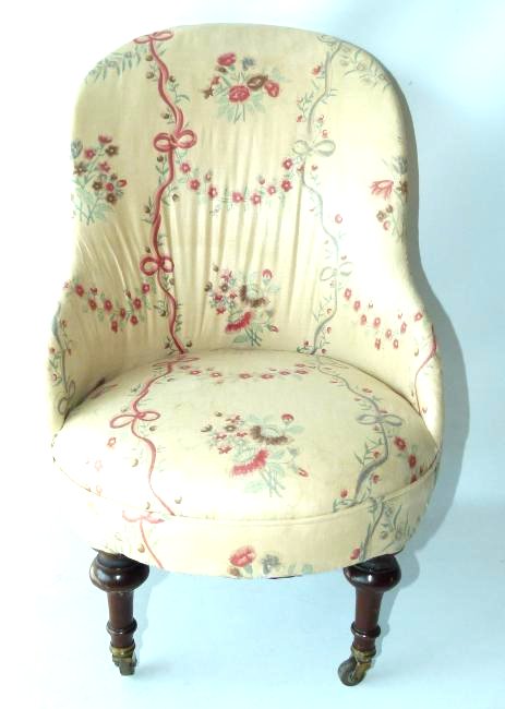 VICTORIAN UPHOLSTERED CHILDS/DOLL CHAIR, C. 1860 (1 of 11)