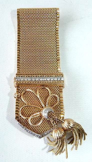 ART MODERN 18KT YELLOW GOLD/DIAMOND BRACELET (1 of 8)