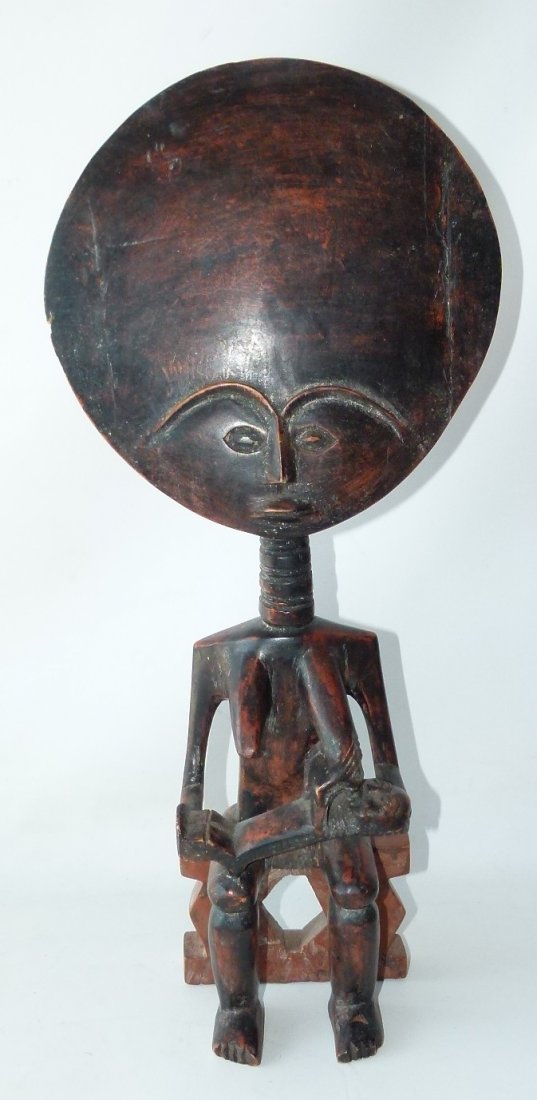 ASANTE AFRICAN FERTILITY FIGURE, 20TH C. (1 of 13)