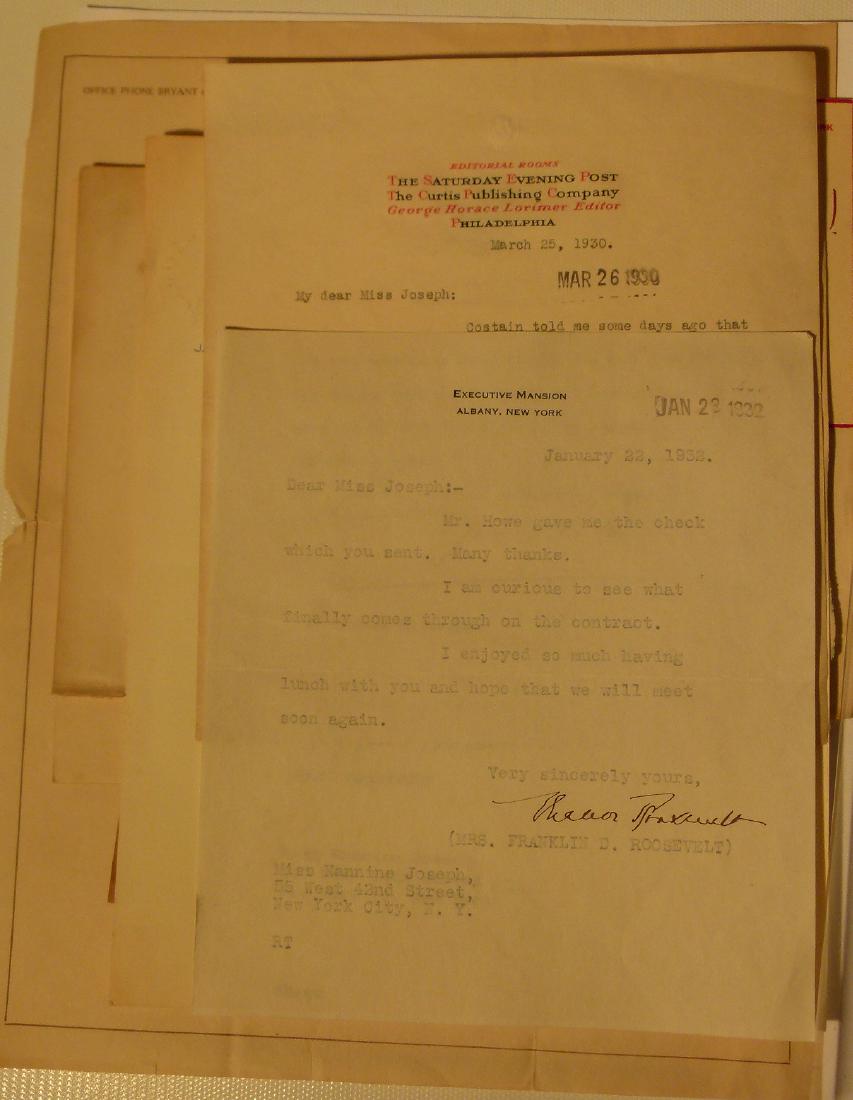 LOT ASSORT LETTERS/NOTES ELEANOR ROOSEVELT (1 of 11)