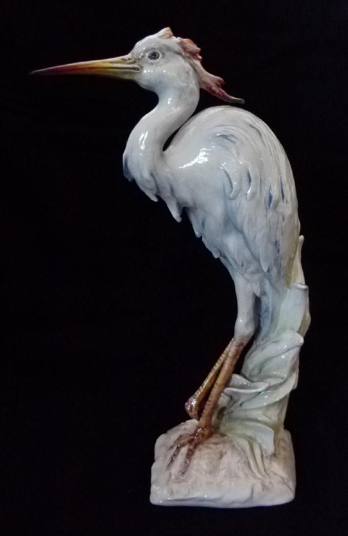 FRENCH/GERMAN PORCELAIN SNOWY EGRET (1 of 10)