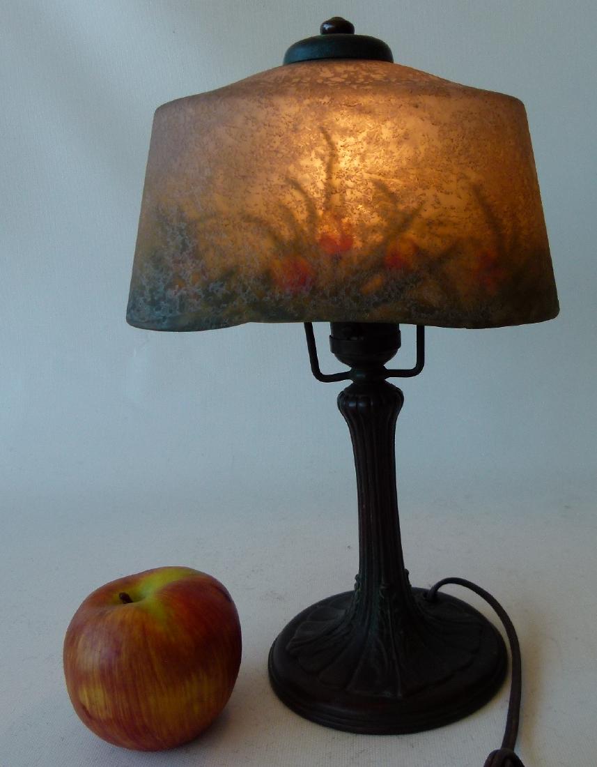 HANDEL REVERSE PAINTED (FLORAL) BOUDOIR LAMP (1 of 13)