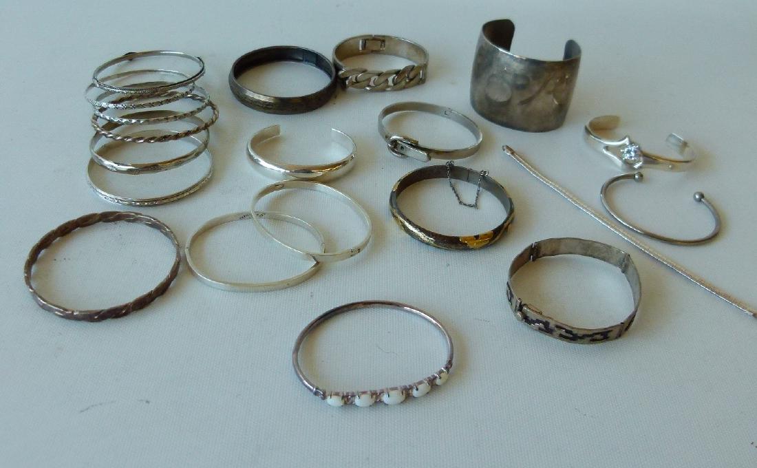 LOT (20) ASSORTED STERLING BRACELETS C. 1940/90 (1 of 7)